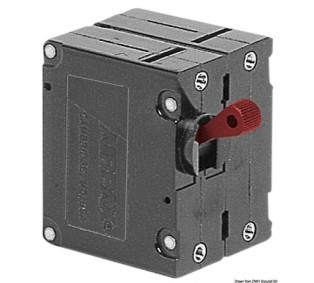 Interrupteur AIRPAX - SENSATA automatique magnéto-hydraulique bipolaires pour courant continu.