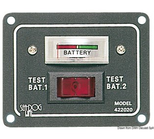 Panneau - test pour 2 batteries activable par interrupteur